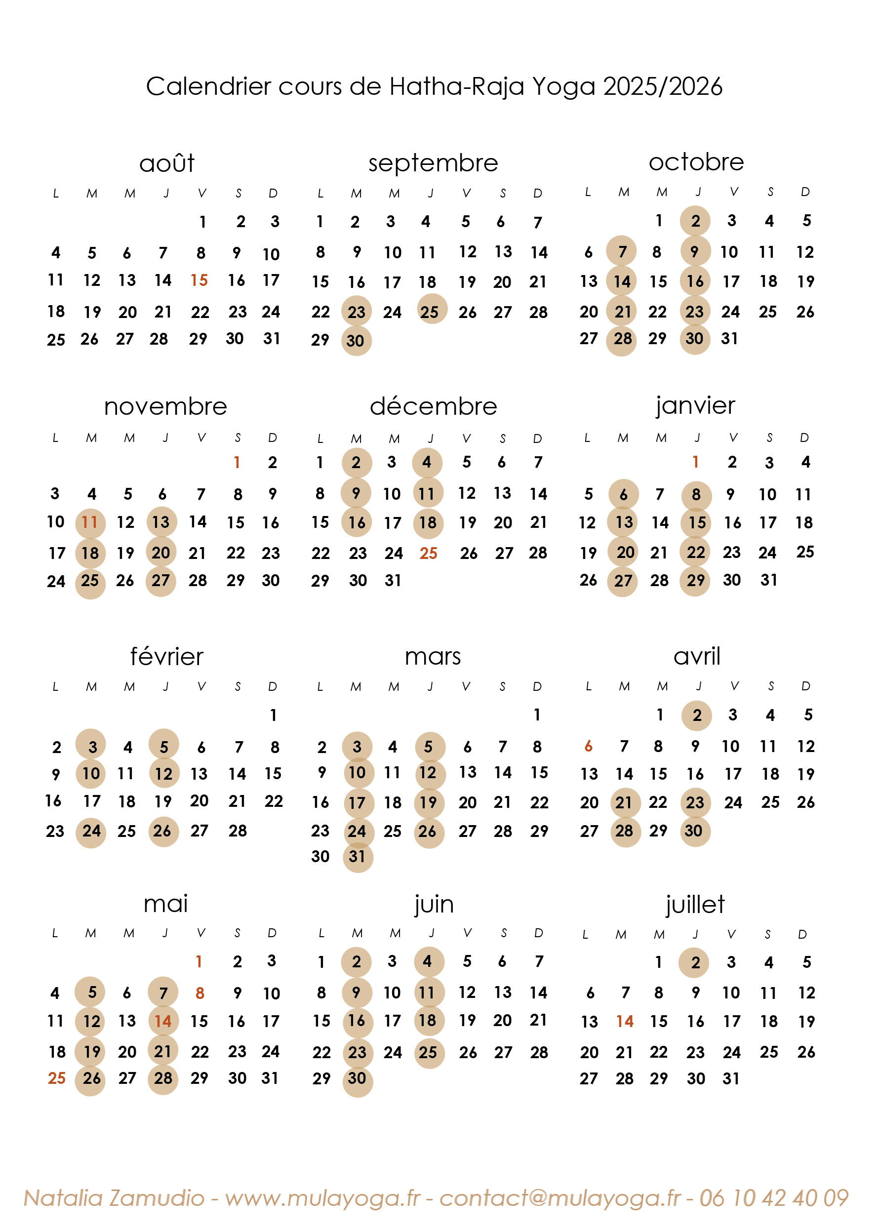 calendrier